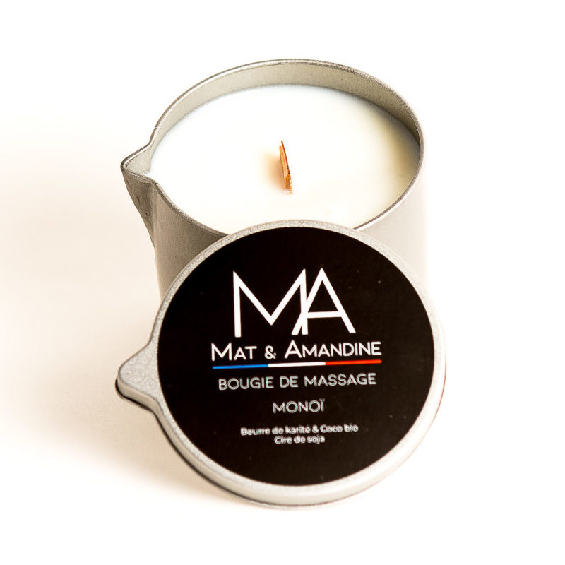 Bougies de Massage parfumées MONOÏ - Mat \u0026 Amandine